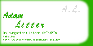 adam litter business card